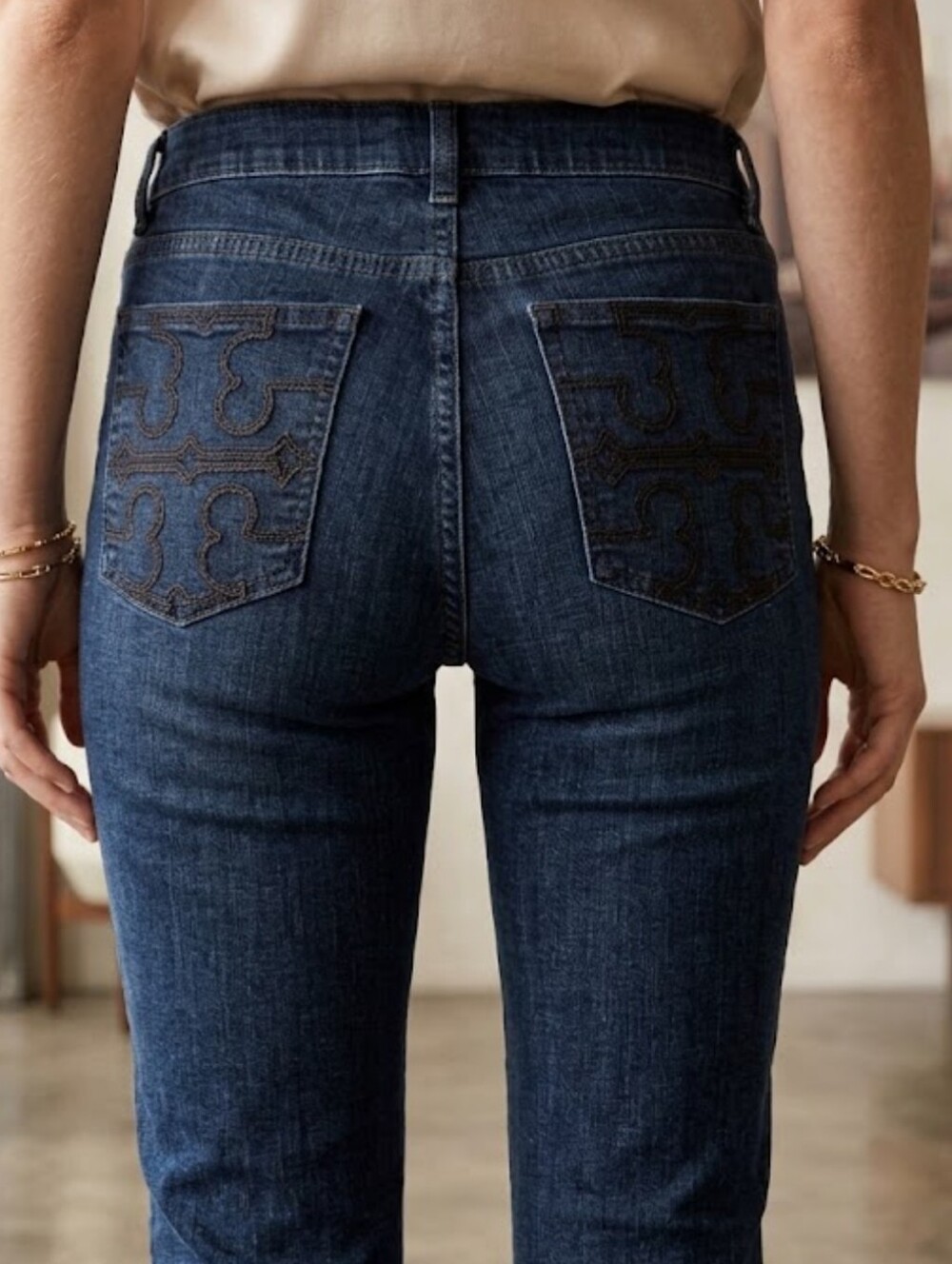 Tory Burch Classic Tory Boot Jeans Sz 31 Woman's